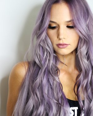 Woman with Purple Hair Woman with Purple Hair